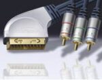 Kabel SCART / CINCH RGB component  2m CLICKTRONIC