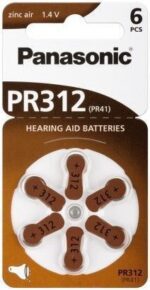 Baterija 1,4V V312 PR41 PR312 Panasonic Hearing Aid 6kom