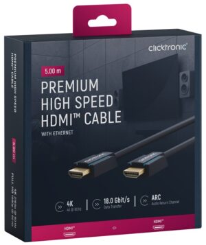 HDMI kabel 5m UHD 4K CLICKTRONIC 70305