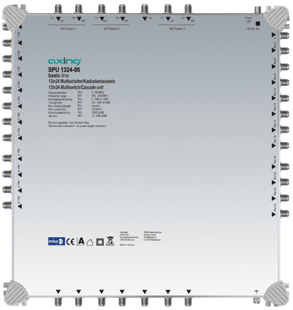 Multiswitch 13/24 basic line AXING SPU 1324-06