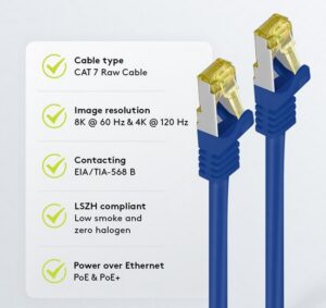 Patch kabel CAT7 SFTP PIMF LSZH 3m plavi