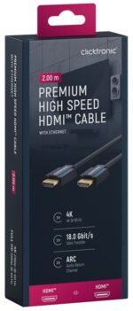 HDMI kabel 2m UHD 4K CLICKTRONIC 70303