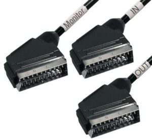 Kabel SCART-m x3 monitor OUT 2m